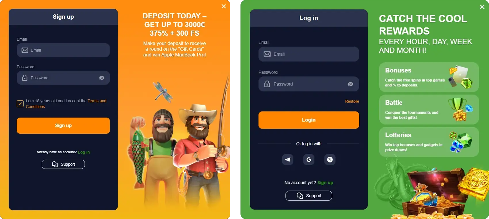 Bass Win login sign up